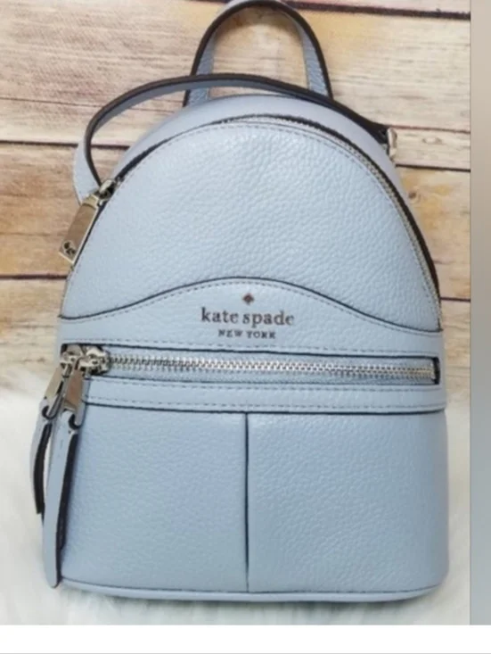 Kate Spade Karina Mini Convertible Backpack Blue Frosted - Picture 2 of 10